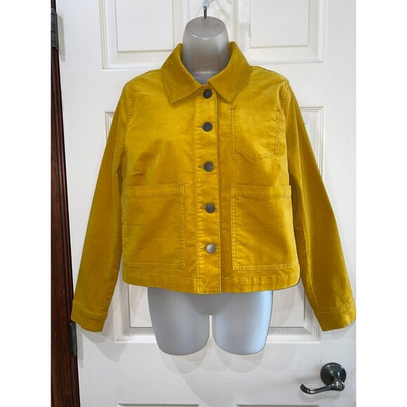 Cabi 3909 Citizen Jacket Fall S Mustard Yellow Corduroy Button Front Womens Casu - Picture 3 of 11